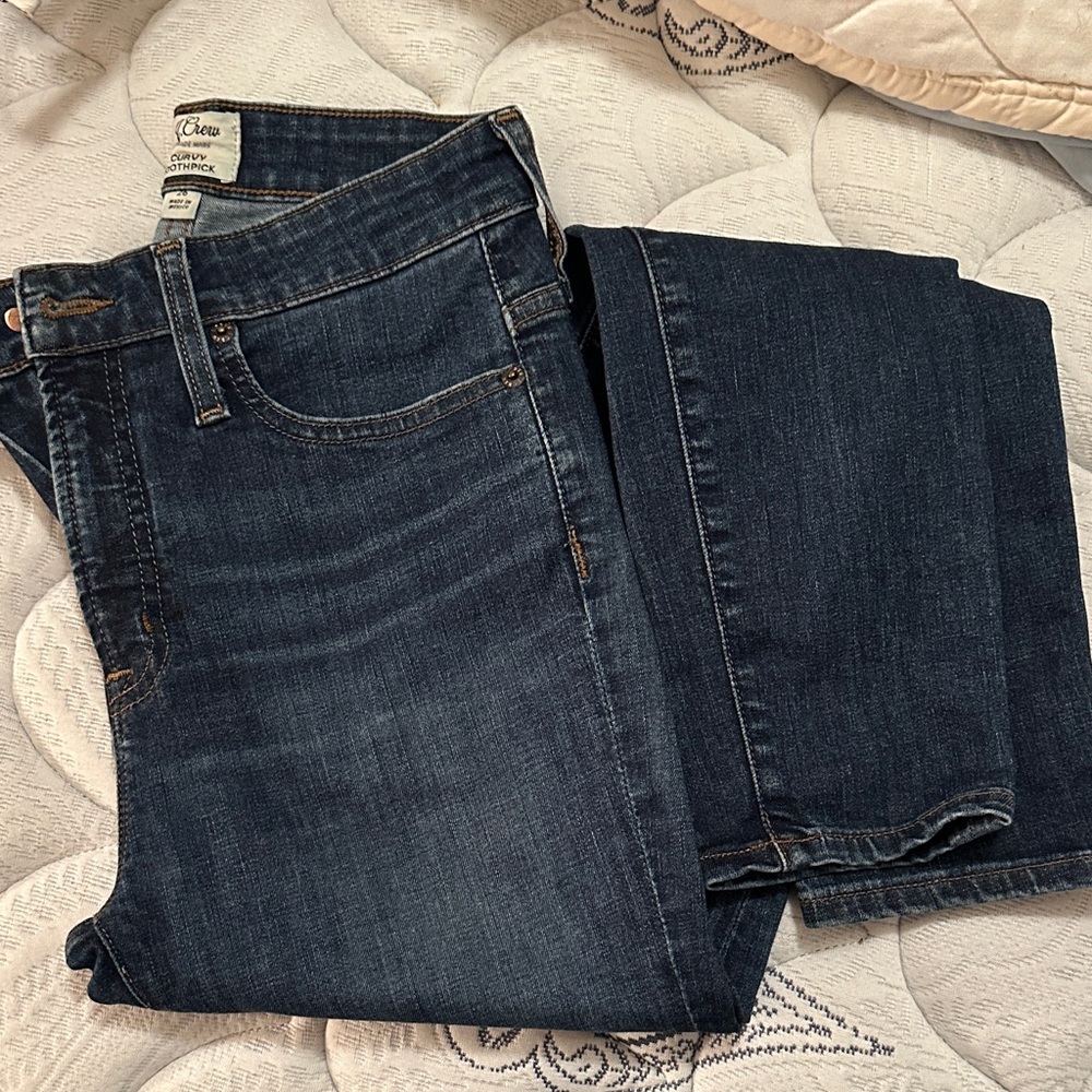 J. Crew Women's Curvy Toothpick - Dark Blue Stretchy 26